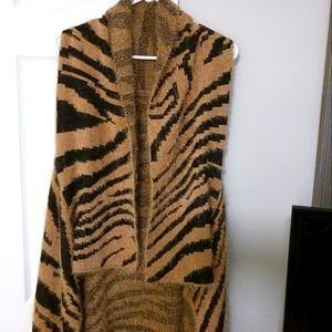 Sharp animal print vest.